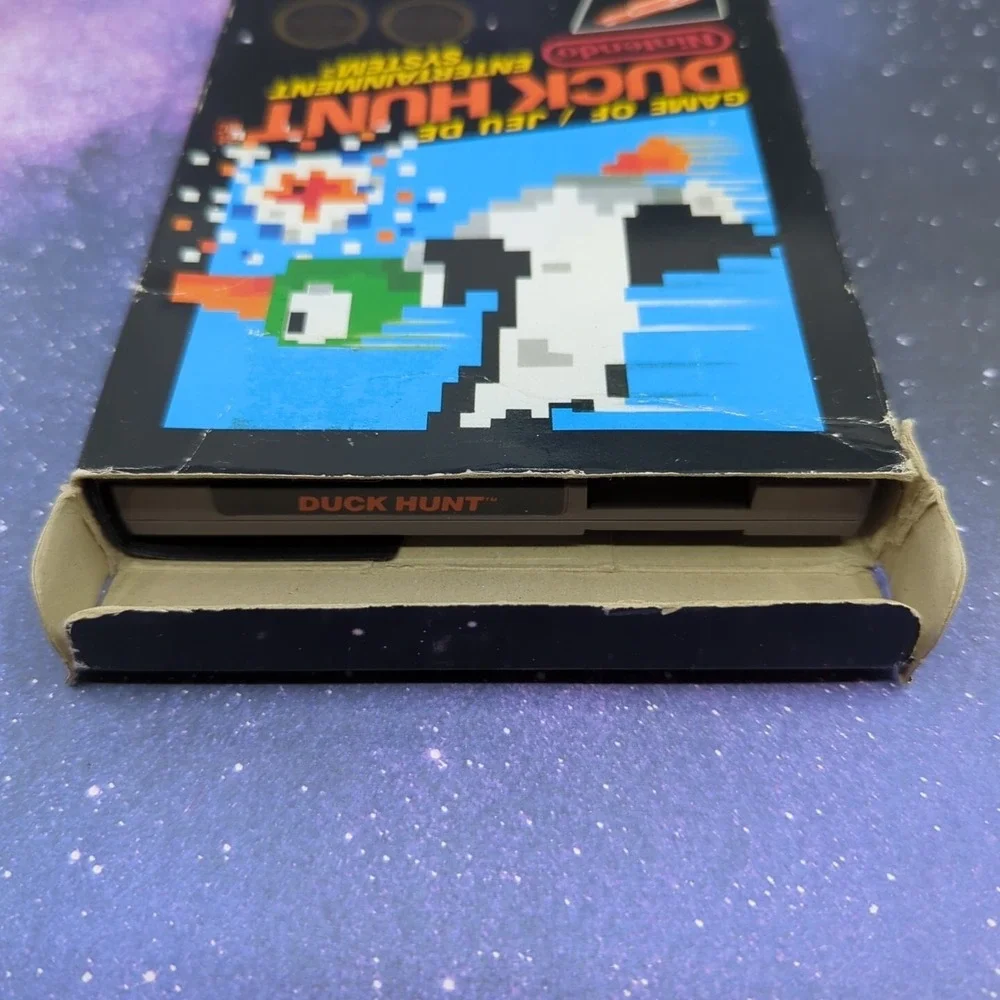 Duck Hunt (Nintendo NES 1985) MATTEL Hangtab Variant 5-Screw CIB COMPLETE Tested